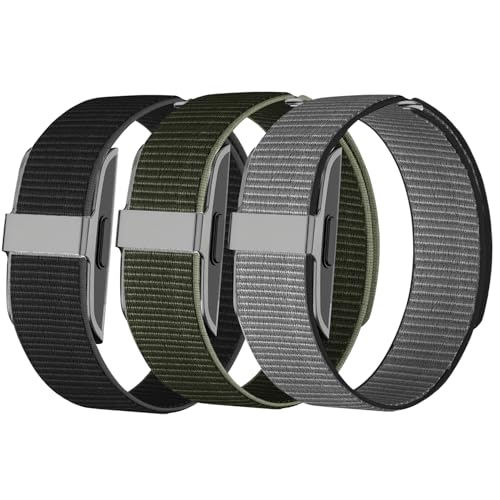 Breathable Nylon Loop Wristband - 6 Pack for Hume 1.0 - Black/Army Green/Iron Gray