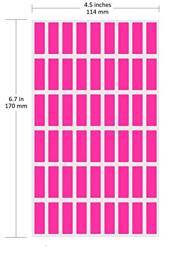Rectangle Labels - 25mm x 10mm Neon Red Stickers - 270 Pack
