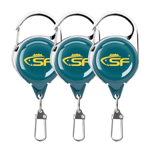 Fly Fishing Zinger Retractor - 3PCS Peacock Blue