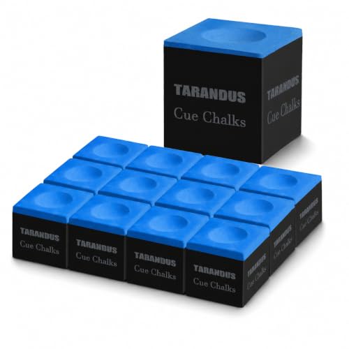 Billiard Cue Chalk - 12-Pack Blue Pool Chalk for Games