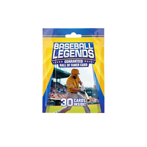Baseball Legends Pack - 30 Trading Cards with Hall of Fame Player