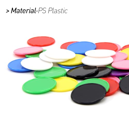 Custom White Plastic Tokens - Personalized Chips with Logo & Text