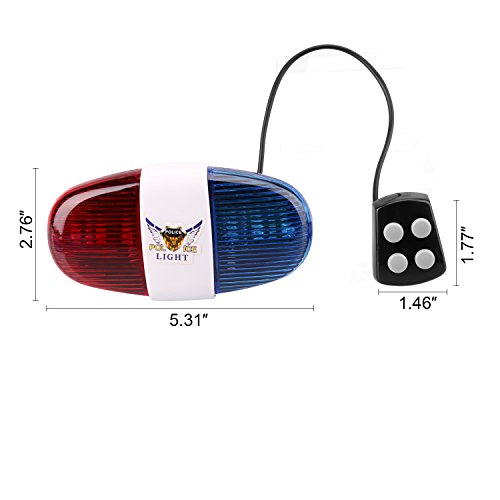 Police Sound Light Bike Horn for Kids – LED Flashing Siren Bell