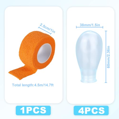 Waterproof Toe Protector - 4 Silicone Covers & Bandage for Big Toes
