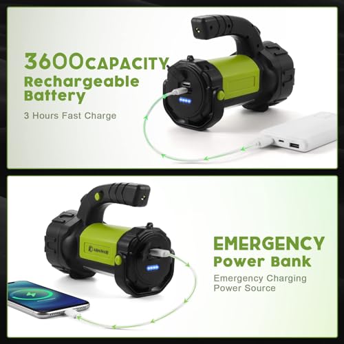 AlpsWolf 2-Pack Rechargeable LED Camping Lanterns 800LM, 3600mAh, IP65 Waterproof