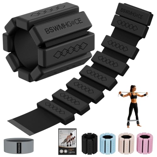 BSWMHG Polar Night Black 4LBS Adjustable Wearable Ankle & Wrist Weights