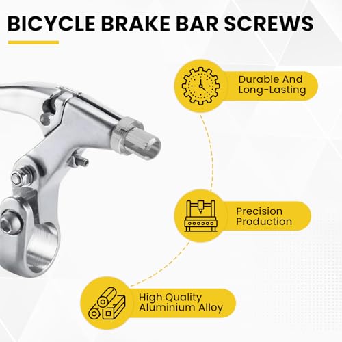 M7 Bike Brake Cable Adjusters - 8pcs Silver & Black Set