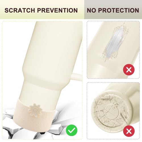 Flower Silicone Protective Boot for Stanley Cup - Cream