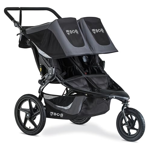 Duallie Jogging Stroller - All Terrain, Adjustable Handlebar - Graphite Black