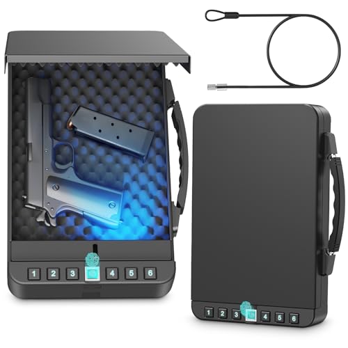 Biometric Gun Safe for Handgun - Quick Access Portable Safe BOX-3