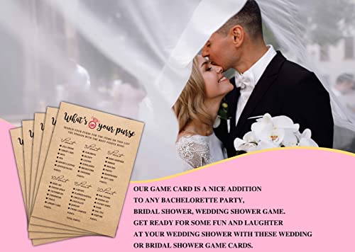What's In Your Purse Bridal Shower Game Set - 30 Game Cards