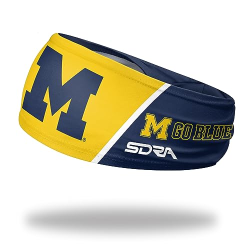 Michigan Wolverines Non-Slip Tapered Headband - Breathable Sweatband for Sports