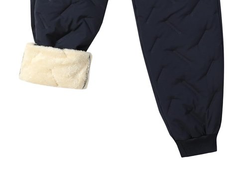 HONCAN Men's Winter Snow Pants Sherpa Lined Sweatpants Thicken Warm Fleece Pants Sports Jogger Pants(5518-D.Blue34)