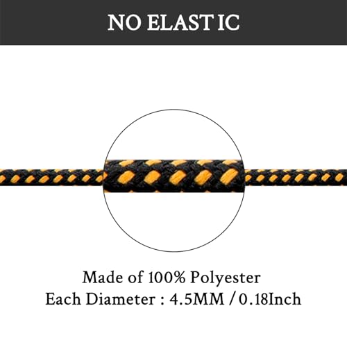 Replacement Shoe Laces for Merrell - Black & Yellow Combo, 44 Inch