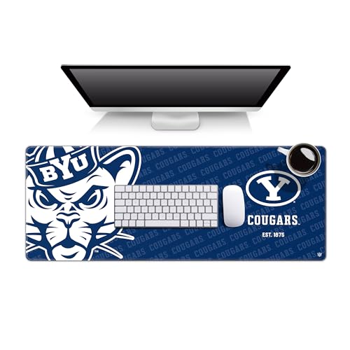 BYU Cougars Desk Pad - Water & Stain Resistant, Non-Slip Rubber