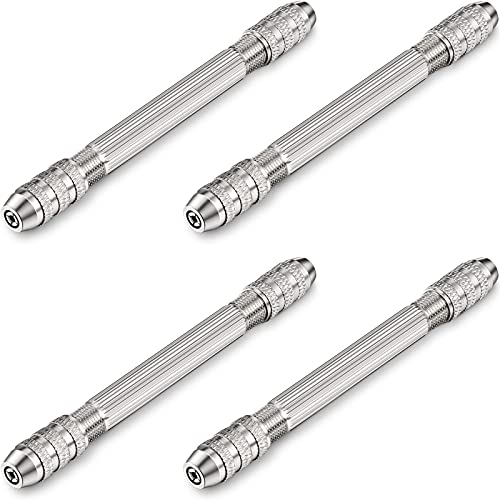 Double Ended Pin Vise DIY Hand Drill Pin Vise Resin Drill Wire Twisting Tools with Copper Collet Copper Jewelry Making Tools for DIY Hairpin Keychain Bracelets Necklace