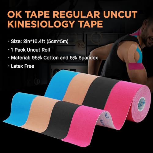 Cotton Kinesiology Tape 2in x 16.4ft - Athletic Muscle Support