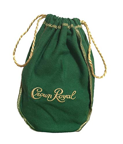 Crown Royal Regal Apple Green Bag with Golden Drawstring