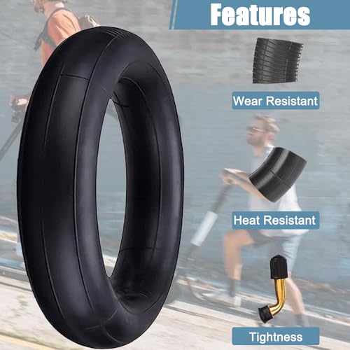Cooryda 2-Pack 10x2.125 Inner Tubes for Electric Scooter Tires with 0° Valve Stem