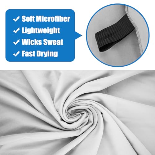 XL Microfiber Camping Towel - Quick Dry for Hiking, Beach & Travel - Light Grey, 1 Pack