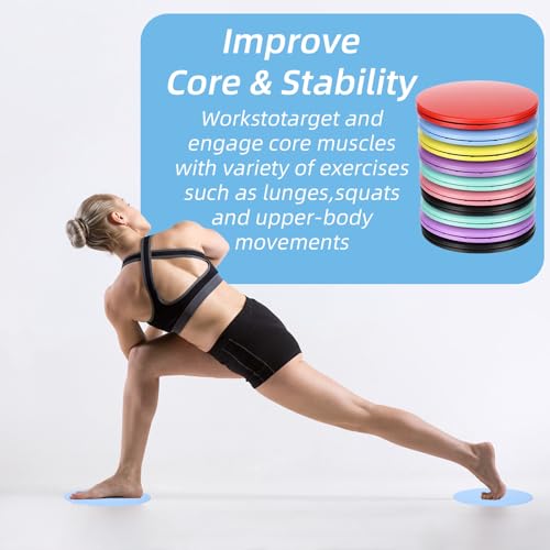 Dual Sided Fitness Glider Sliders - 20 Pack for Gym & Home