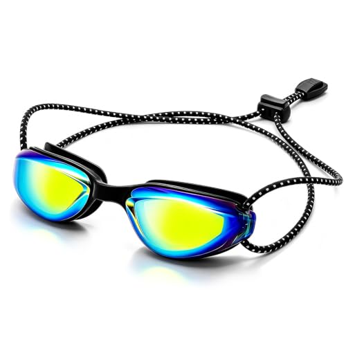 Swim Goggles for Kids - Anti-Fog & Anti-Leak - Black/Gold