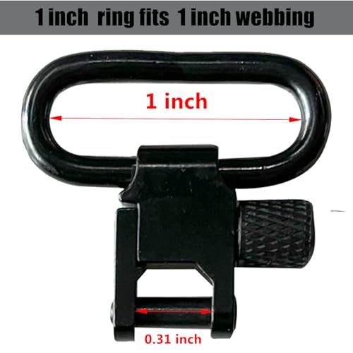 Gun Sling Mount Set with Swivels for Rifles & Shotguns