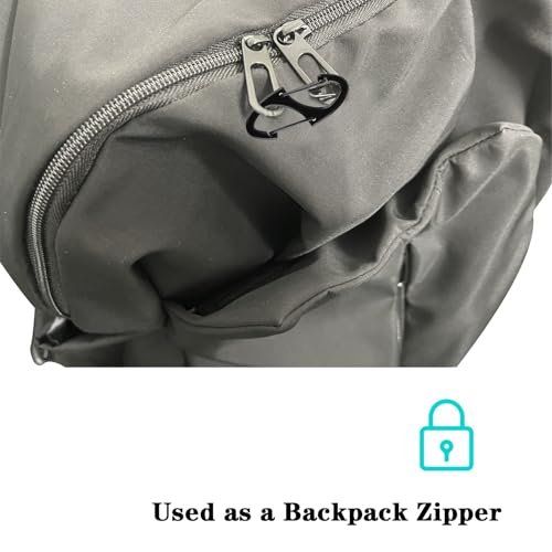 24pcs S-Clip Dual Opening Carabiner Set - Small, Medium & Large Zinc Alloy