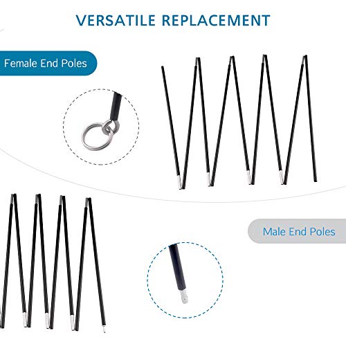 Lightweight Aluminum Tent Pole Repair Kit for Male & Female Ends