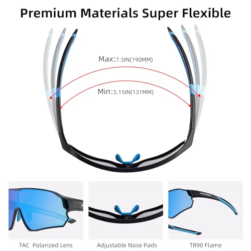 Kids Polarized Sunglasses - UV400 Protection, Black Frame, Ages 8-14