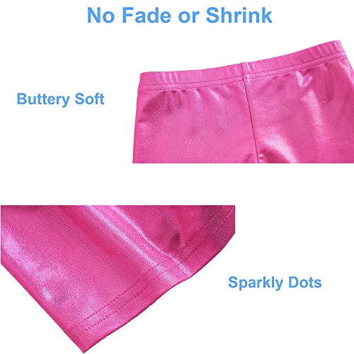 Girls Gymnastics Shorts - Sparkle Dance Athletic Short 10-11 Years