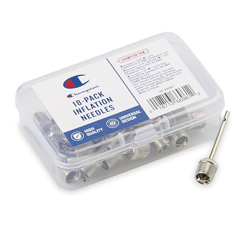 Ball Pump Needles with Metal Inflation Tips & Compact Case - Metallic