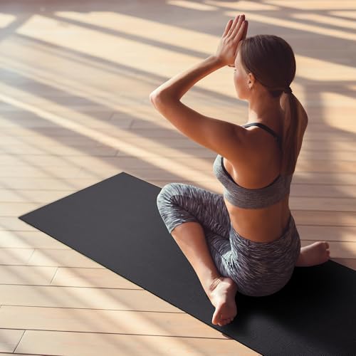 High Density 1/4-Inch Anti-Tear Yoga Mat with Strap - Multiple Colors