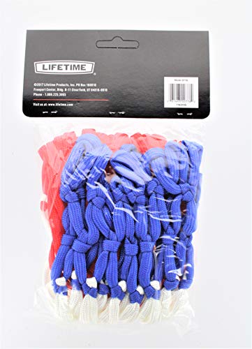 Lifetime Nylon All Weather Basketball Net for Outdoor Play - Red, White, Blue