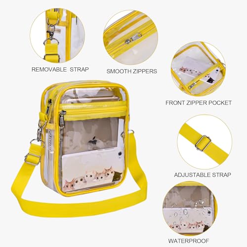USPECLARE Clear Purse for Stadium Events Transparent Messenger Bag