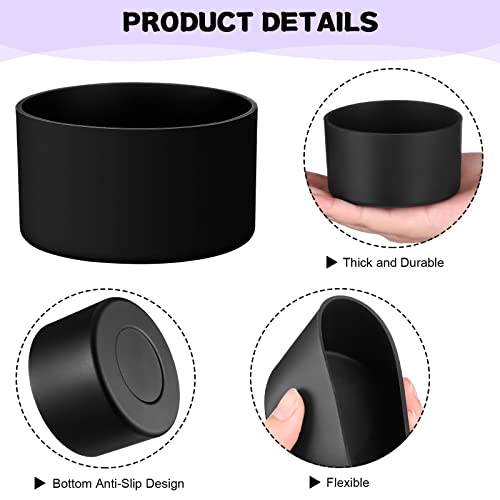 Silicone Sleeve for Glass Spray Bottle - Black, 3 Pcs Set