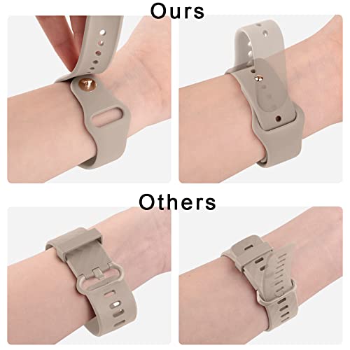 Soft Silicone Sport Watch Band for Versa 2 and Versa Lite - Milk Tea