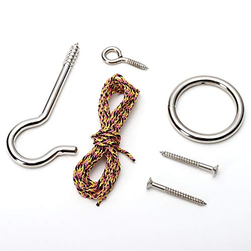 DIY Hook and Ring Toss Game Kit - Heavy-Duty Hardware Included