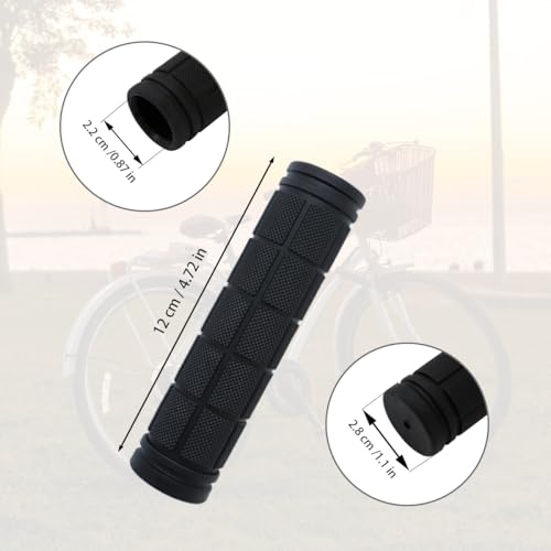 Bike Handle Grips - Non-Slip Soft Rubber - 4 Pcs Black