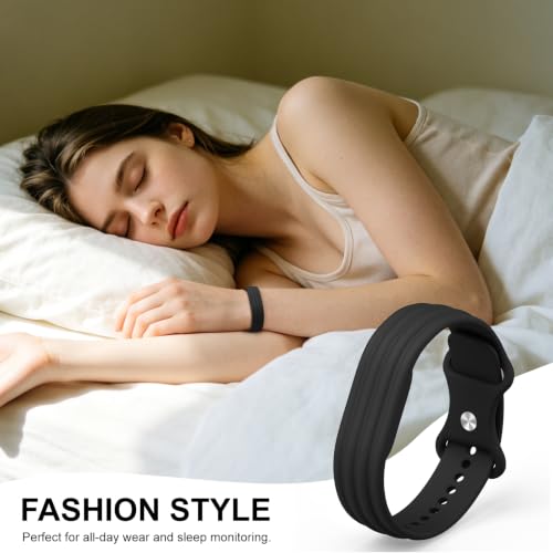 Silicone Sport Strap for Fitbit Air - Black, Sweatproof & Lightweight