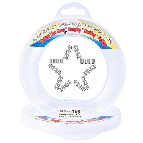0.65mm Clear Fishing Line - 320ft, 52lb Test Nylon Wire
