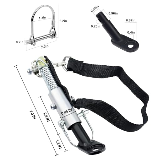 Fat-Cattie Bike Trailer Hitch Connector Coupler 0.39in Shaft, Black 45°