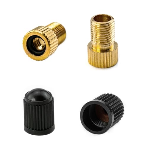 Presta to Schrader Valve Adapter for Bicycles - 2 Pack