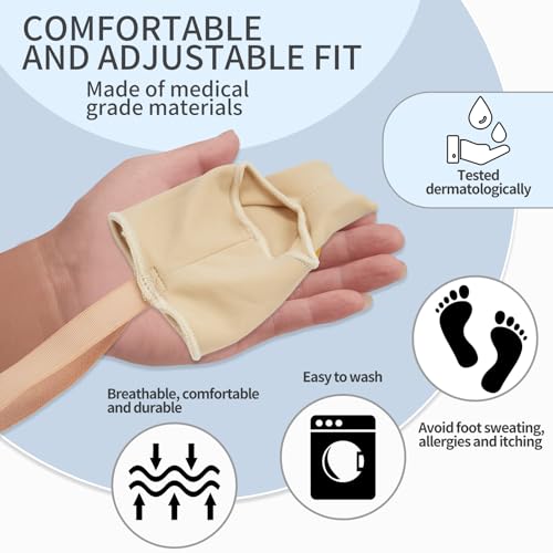 Bunion Corrector and Toe Straightener Splint - 2 Pack - Beige
