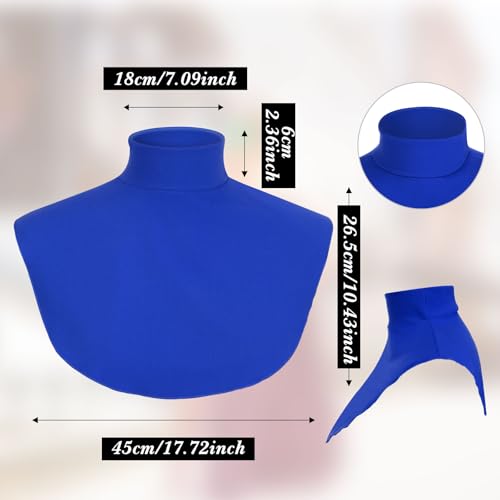 Turtleneck Dickey Fake Collar - Large Classic Royal Blue