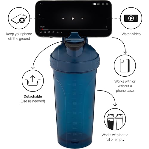 Hydra Cup 2-Pack 28oz Protein Shaker Bottles with BarbellBlender - Red & Blue