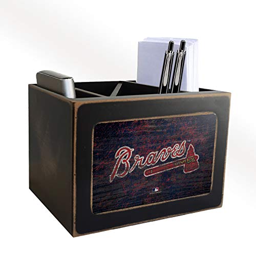 Distressed Team Logo Desktop Organizer - 6x5x4 Inches