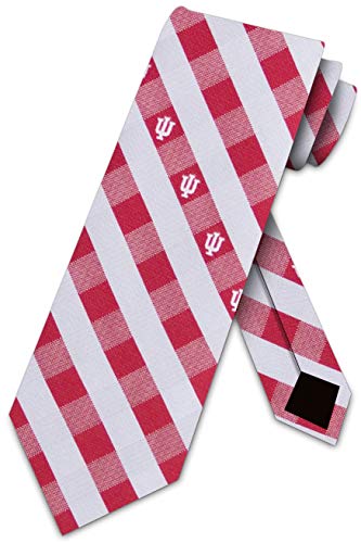Indiana Hoosiers Check Poly Necktie - Men's Sports Tie
