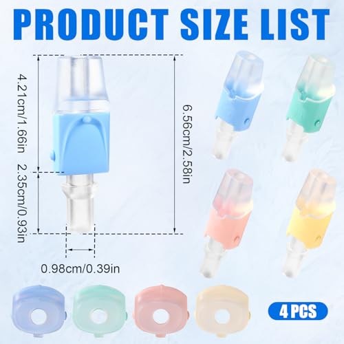 4-Pack Bite Valve Replacement Mouthpieces for Water Bottles