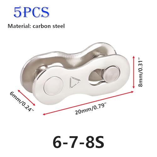 Bicycle Chain Link Connectors - 5 Pairs for 6/7/8 Speed Bikes